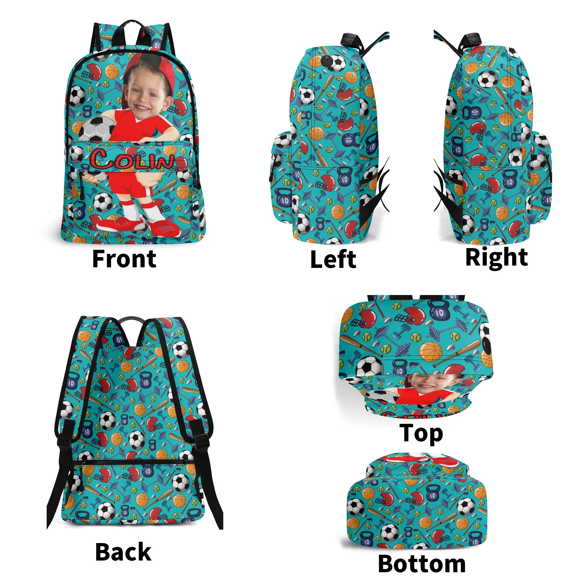 17 Inch Twill (PU) Leather School Backpack - Image 10