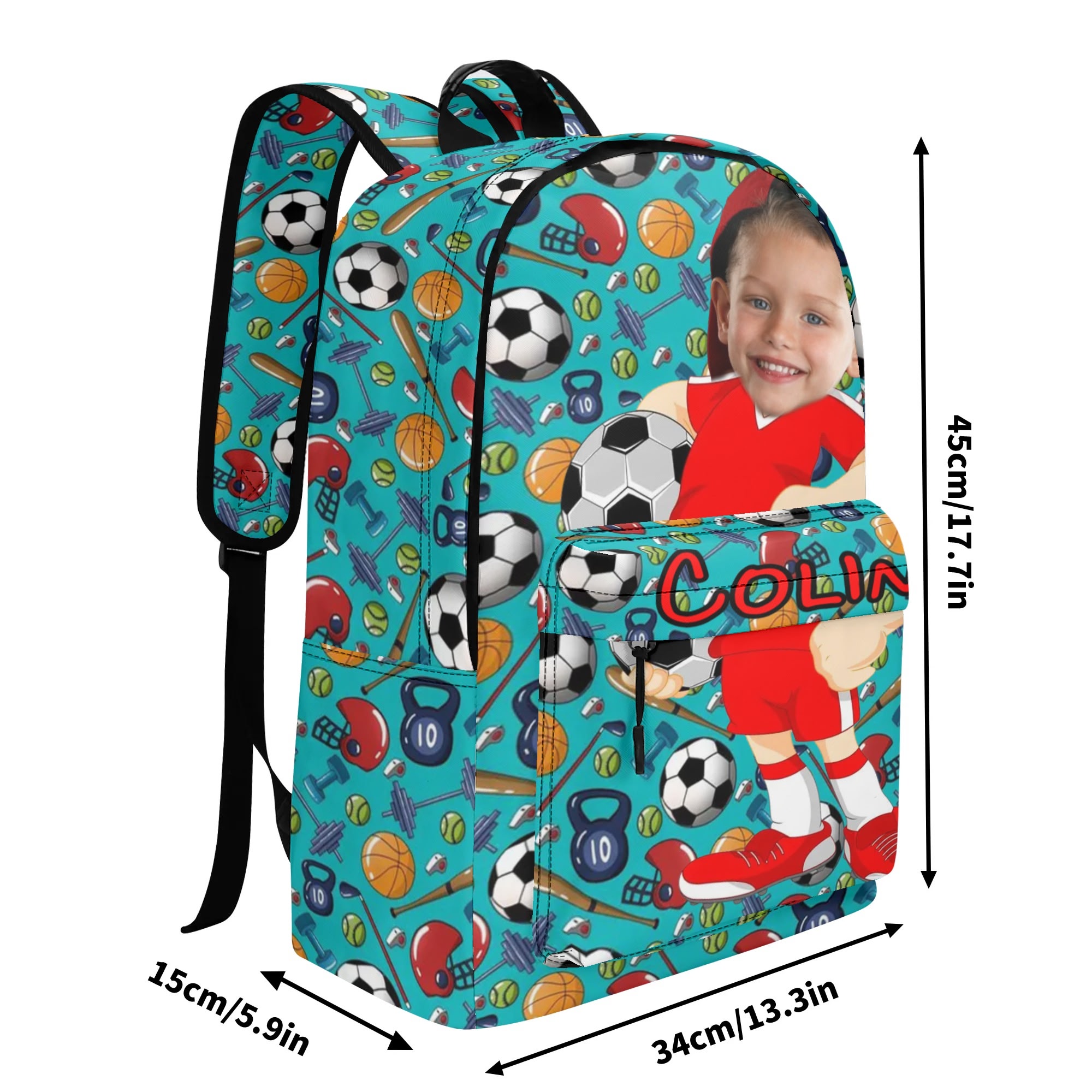 17 Inch Twill (PU) Leather School Backpack - Image 8