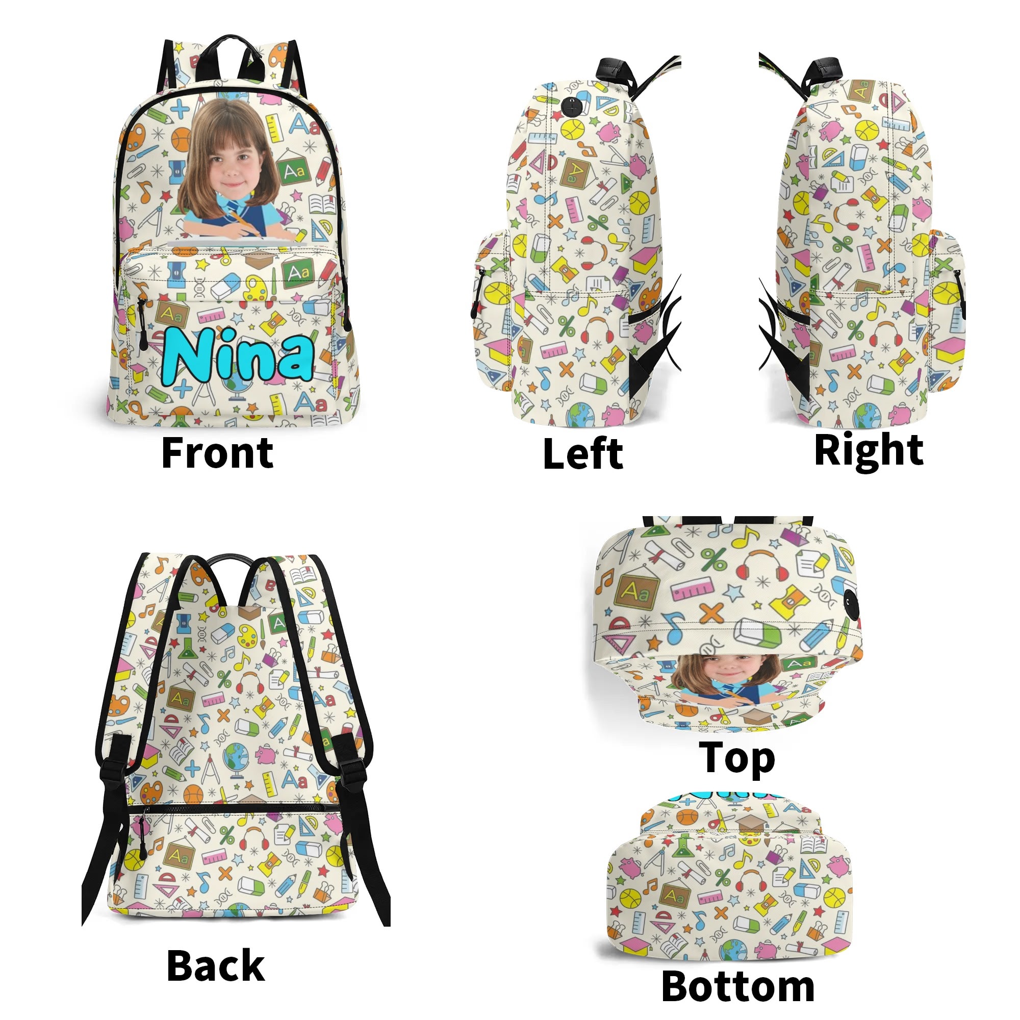 17 Inch Twill (PU) Leather School Backpack - Image 10