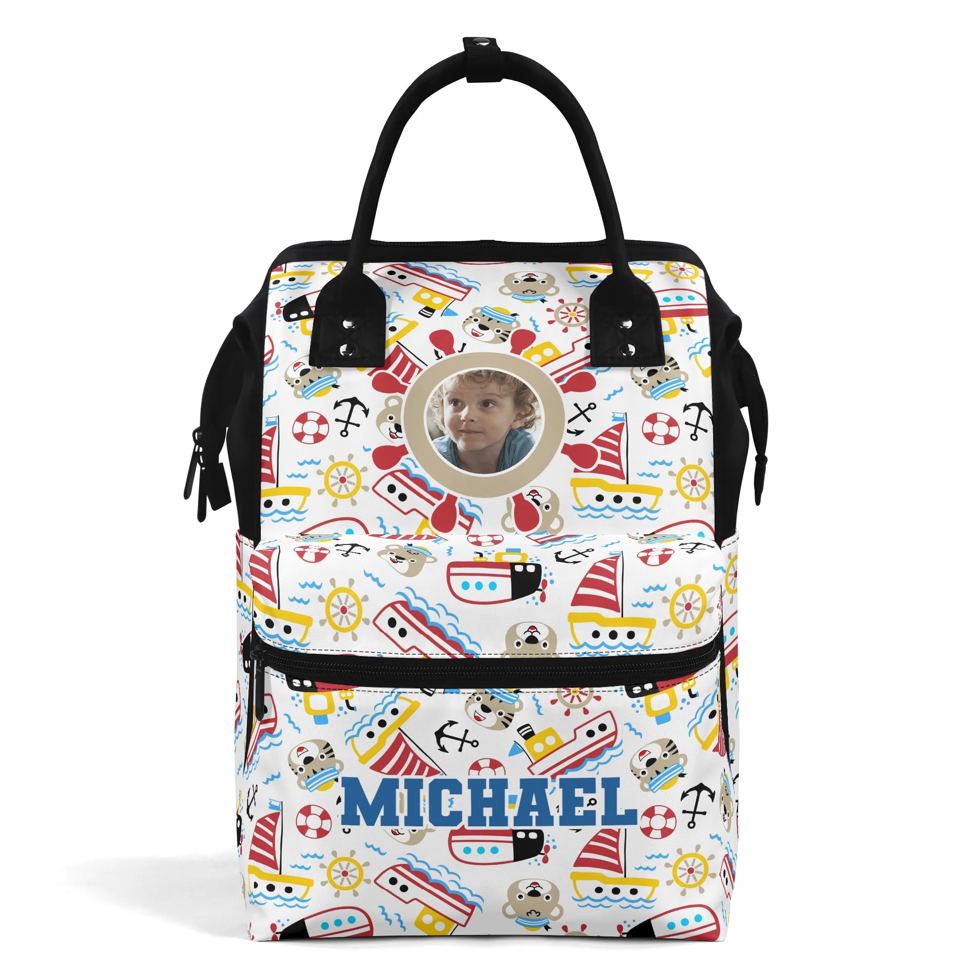 Large Capacity Diaper Bag Mummy Backpack Nursing Bag Duckbilled Backpack - Image 2