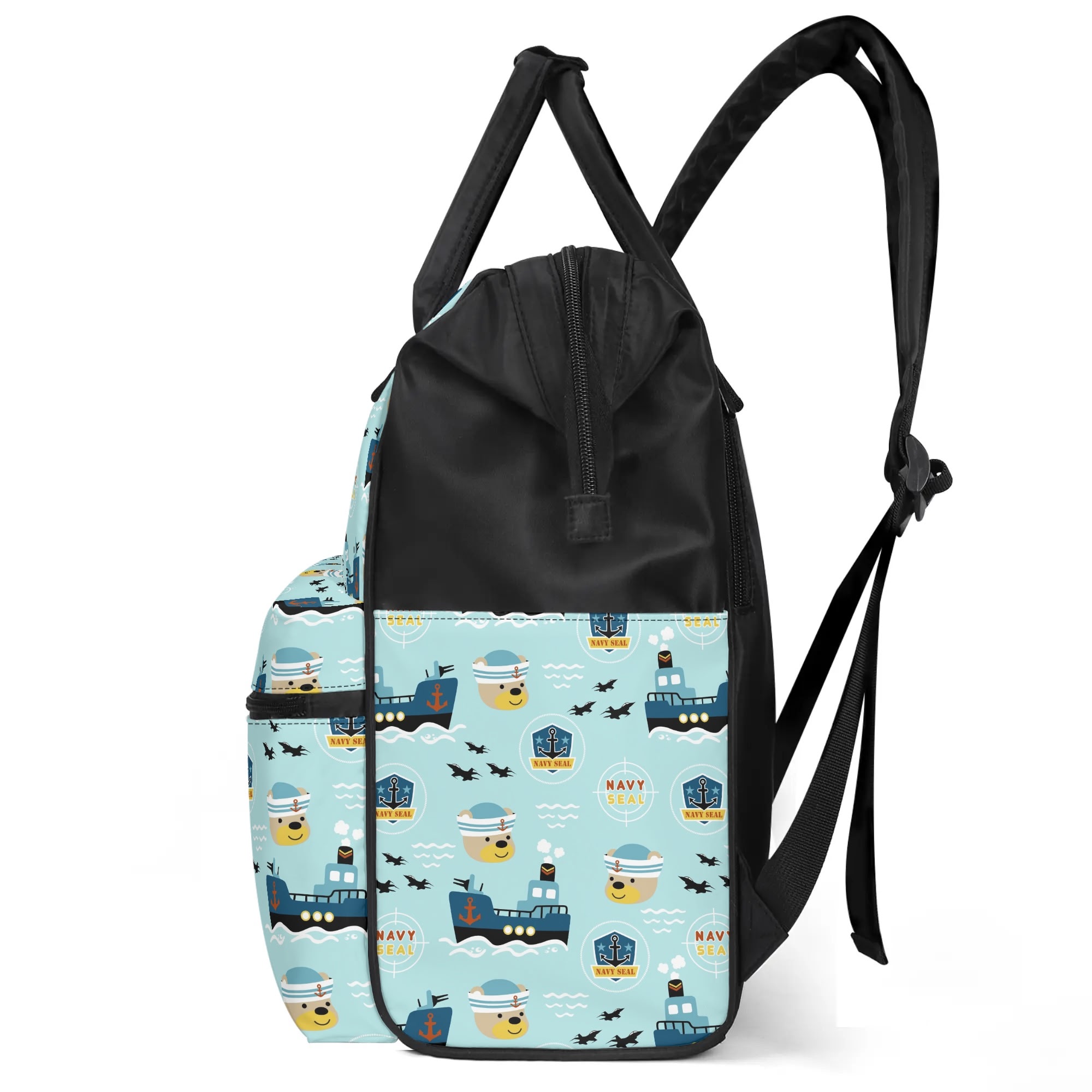 Large Capacity Diaper Bag Mummy Backpack Nursing Bag Duckbilled Backpack - Image 4