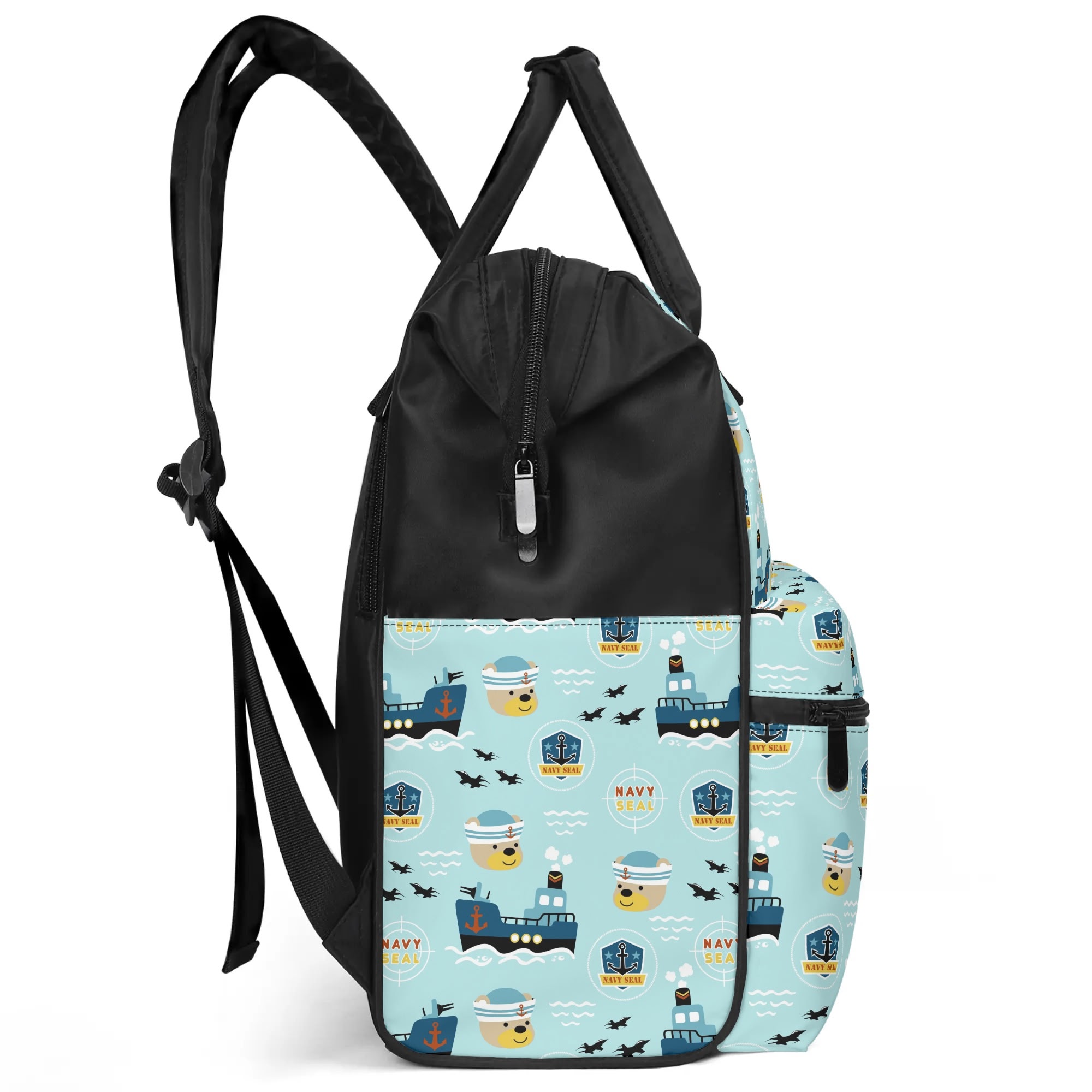 Large Capacity Diaper Bag Mummy Backpack Nursing Bag Duckbilled Backpack - Image 5