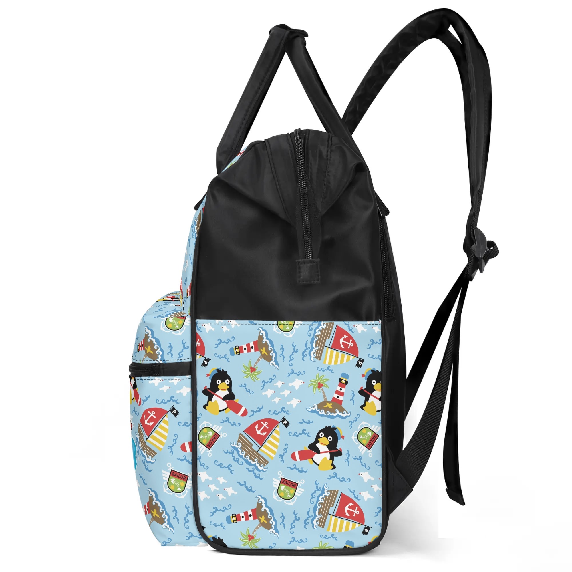 Large Capacity Diaper Bag Mummy Backpack Nursing Bag Duckbilled Backpack - Image 4