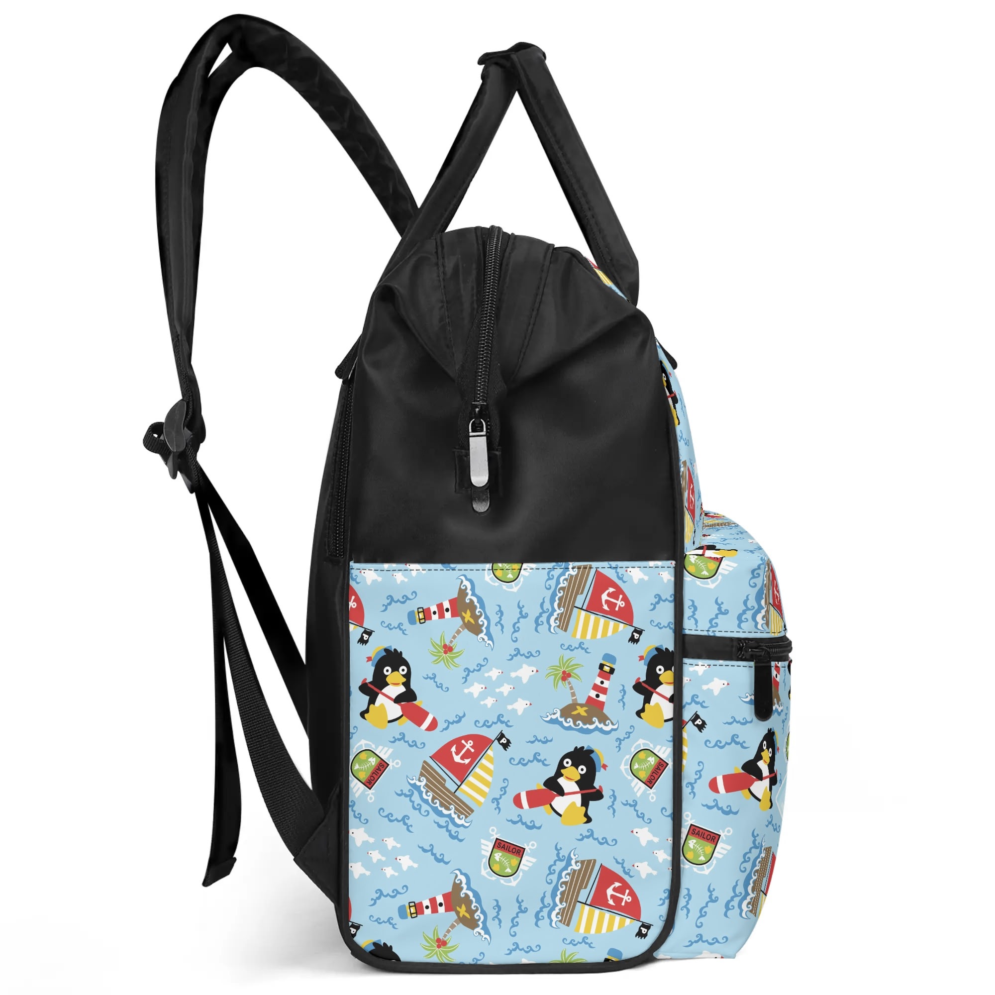 Large Capacity Diaper Bag Mummy Backpack Nursing Bag Duckbilled Backpack - Image 5