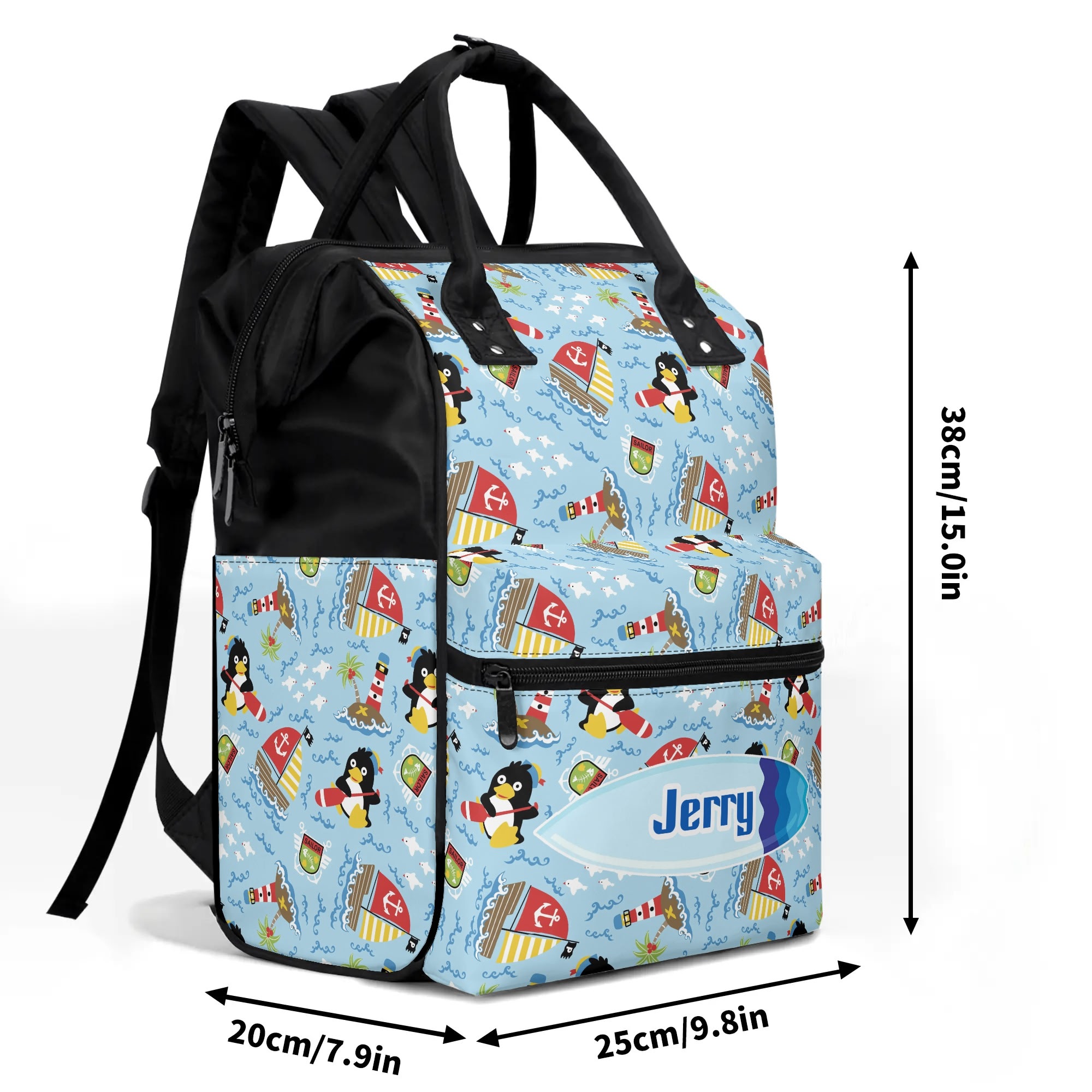 Large Capacity Diaper Bag Mummy Backpack Nursing Bag Duckbilled Backpack - Image 8