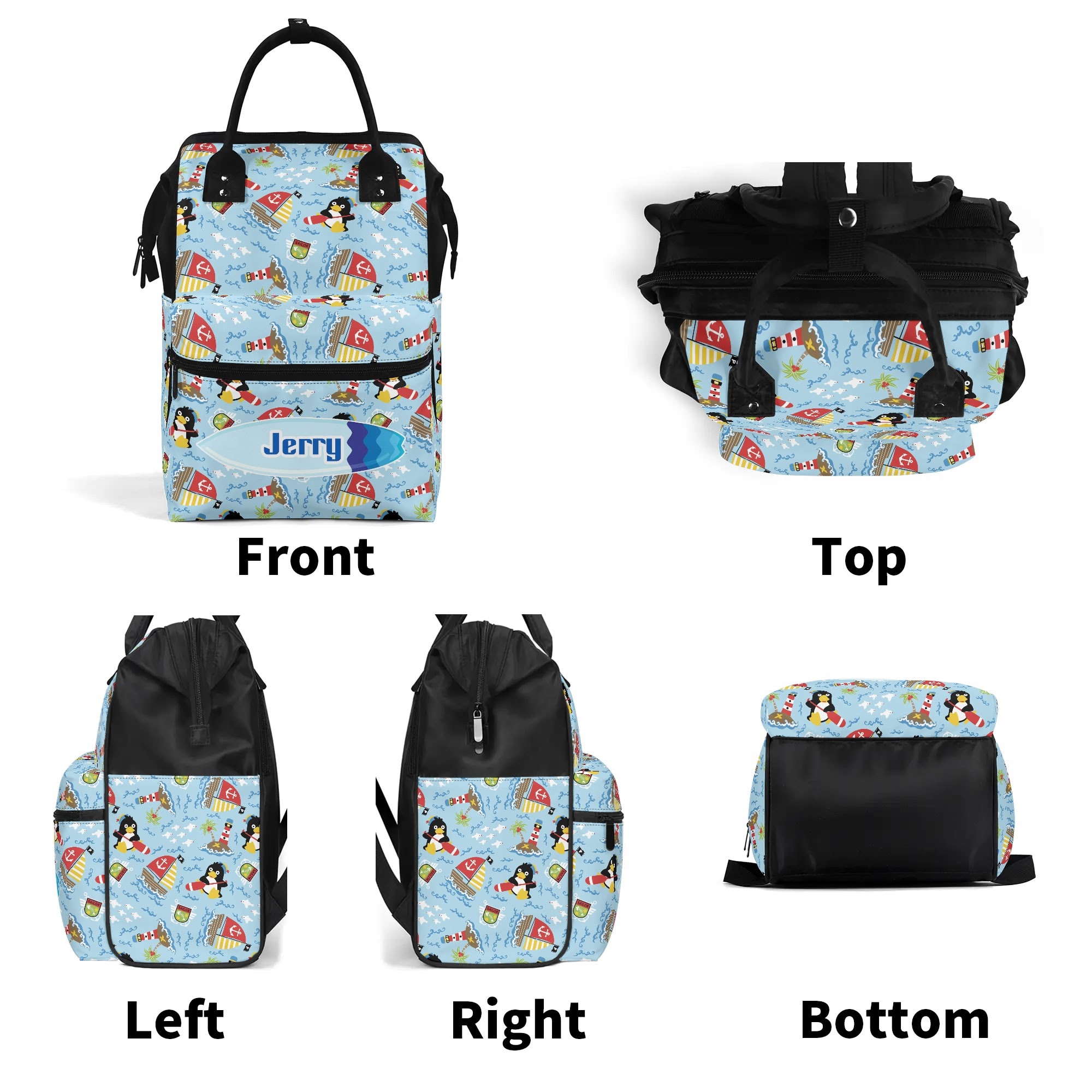 Large Capacity Diaper Bag Mummy Backpack Nursing Bag Duckbilled Backpack - Image 9