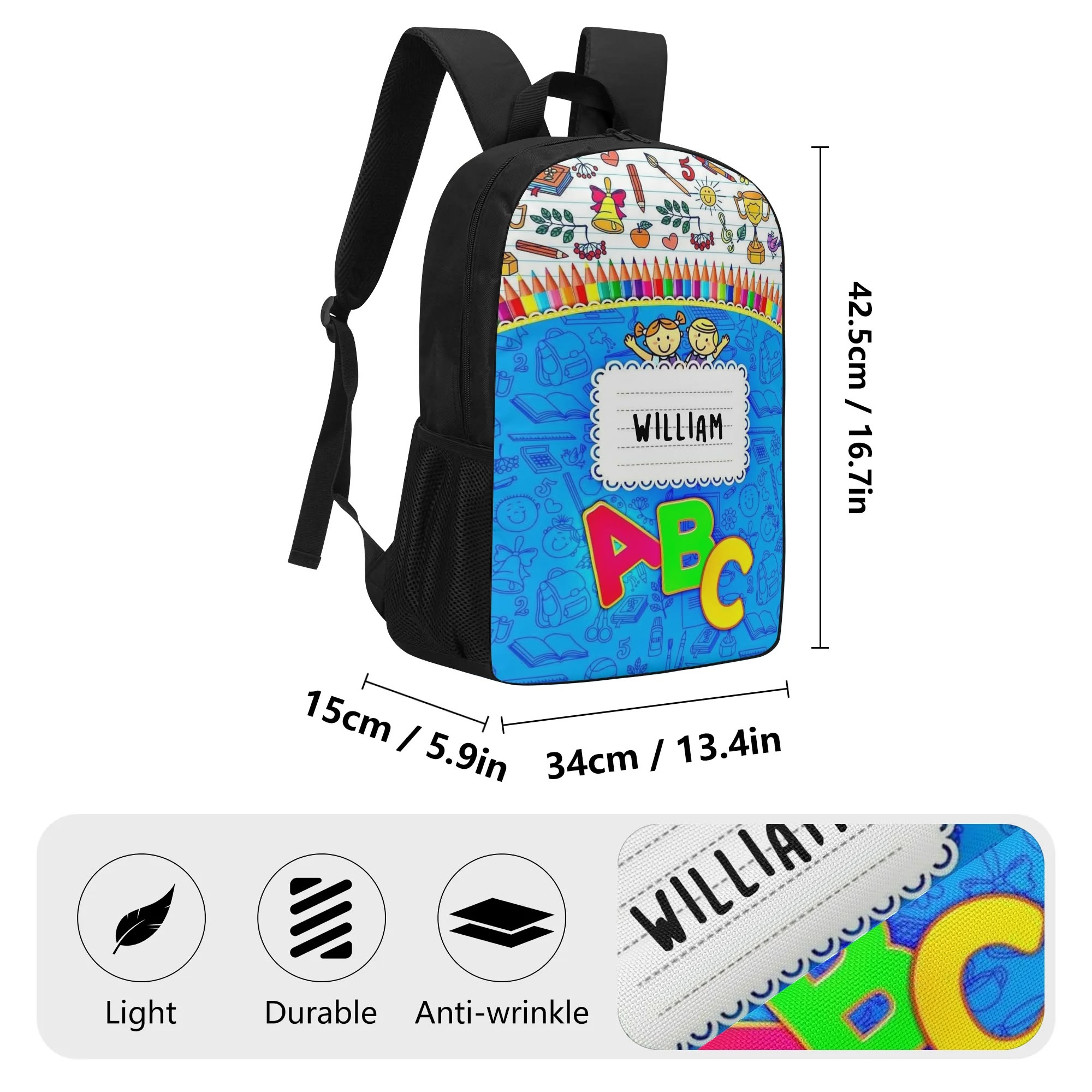 17 Inch School Backpack - Image 5