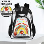 Large 17 Inch Clear Bag PVC See Through Transparent School Backpack