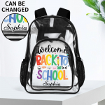 Large 17 Inch Clear Bag PVC See Through Transparent School Backpack