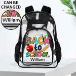 Large 17 Inch Clear Bag PVC See Through Transparent School Backpack