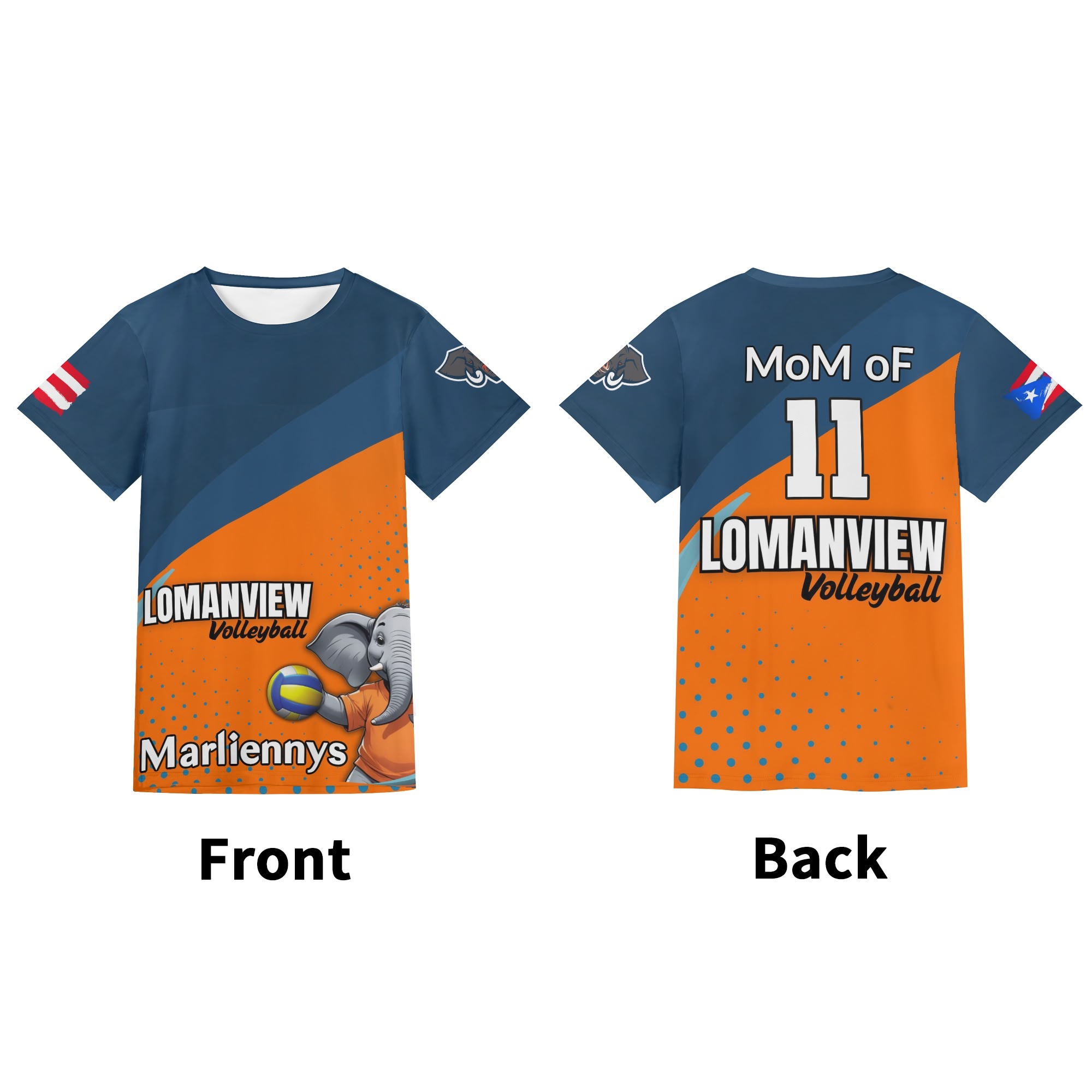 LOMANVIEW VOLLEYBALL All-Over Print Adult Short Sleeve T-Shirt - Image 3