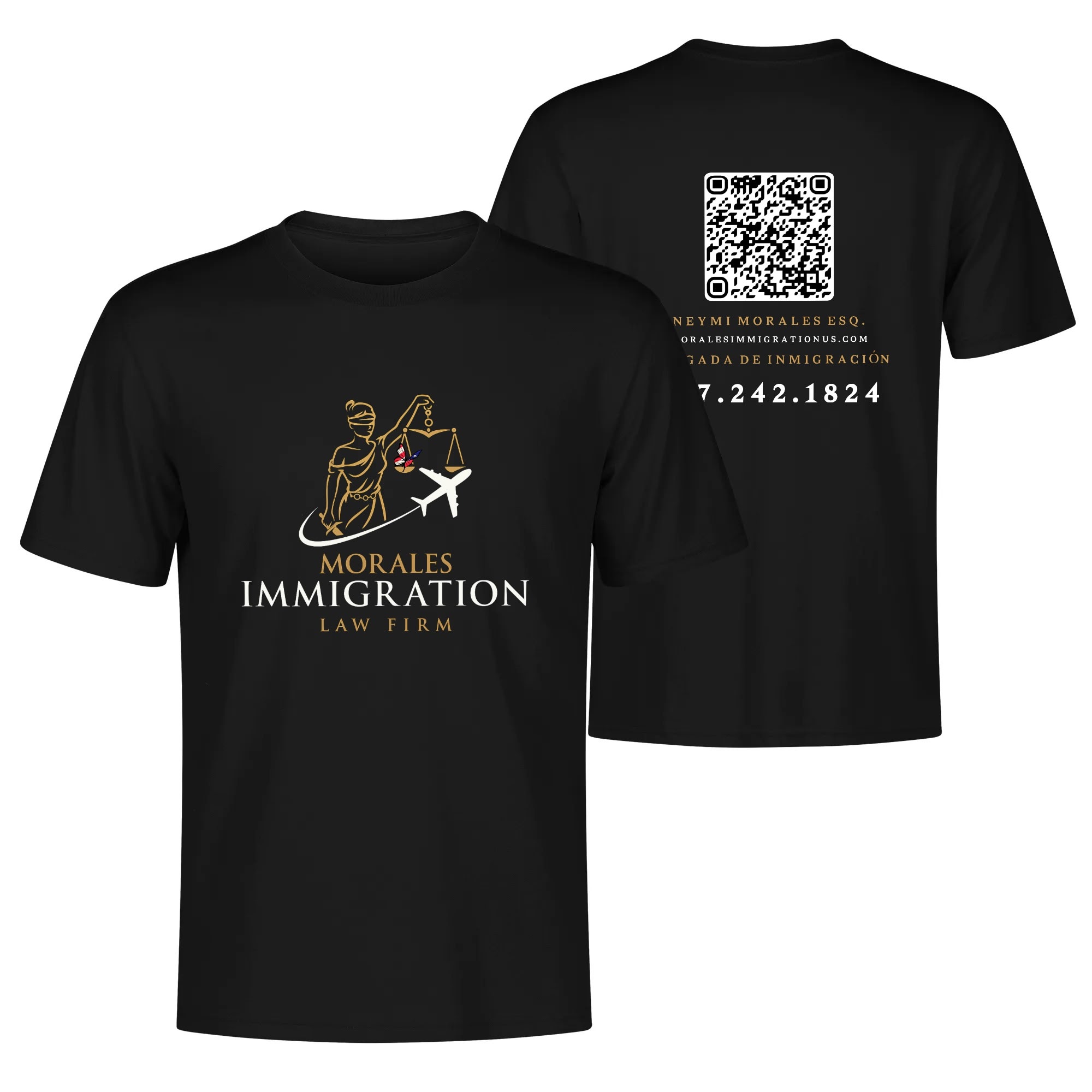 Double Side Printing -Unisex Crew Neck Short Sleeve T Shirt - Image 2